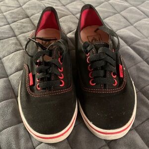 Vans Black and Red Women's Sneakers
